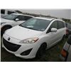 Image 2 : 2014 Mazda 5 (white) JM1CW2DL1E0174548 - 412363 kms, Keys are present