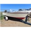 Image 3 : Boat with Silver Shark West Bend 25hp motor - Model: Baracuda, lbs: 990, No: 103862 - Comes with tra