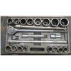 Image 2 : 21pc 3/4" drive 7/8"-2" socket set with extra extension