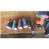 Image 1 : lot of flashlights, B&D drill and battery, and mastercraft battery