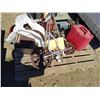 Image 2 : Pallet of Misc items including seeder, jerry can and motor