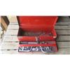 Image 1 : metal toolbox with assorted tools