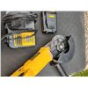 Image 2 : 4 piece - 20V Dewalt battery tool set - includes 2 chargers, 1 battery, 1 - 4 1/2" angle grinder - a