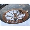 Image 8 : 2 Antique steel rims with wheels implement tires 7.50-36, 11.25-28