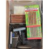 Image 4 : Box of assorted Bike Patching tools, accessories, etc.