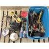 Image 1 : Big Plastic Tub of assorted parts, tools, etc.