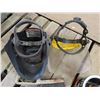 Image 5 : Welding helmet, brush protective visor, and assorted tools.