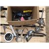 Image 1 : Box of Clamps, short metal chain, Grease cans, etc.