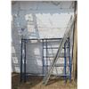 Image 1 : 2 metal scaffolding side pieces with 3 bracing bars