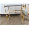 Image 1 : Bakers scaffolding with wheels and walking planks – painter’s scaffolding – 41”x45x21.5”