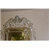 Image 2 : LARGE ORNATE WALL MIRROR W/FLOWER & LEAF DESIGN (57" X 47")