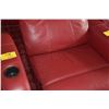 Image 2 : BARCALOUNGER RED LEATHER POWER RECLINING THEATRE CHAIR (1 ARM/1 CUP HOLDER)