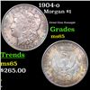 Image 1 : 1904-o Morgan Dollar $1 Grades GEM Unc