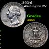 Image 1 : 1953-d Washington Quarter 25c Grades Select AU