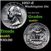 Image 1 : 1957-d Washington Quarter 25c Grades Choice+ Unc