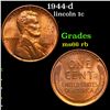 Image 1 : 1944-d Lincoln Cent 1c Grades GEM+ Unc RB
