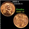 Image 1 : 1955-s Lincoln Cent 1c Grades Gem+ Unc RD