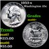 Image 1 : 1953-s Washington Quarter 25c Grades GEM++ Unc