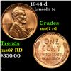 Image 1 : 1944-d Lincoln Cent 1c Grades GEM++ Unc RD