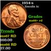 Image 1 : 1954-s Lincoln Cent 1c Grades GEM++ RD