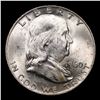 Image 2 : 1960-d Franklin Half Dollar 50c Grades Select Unc