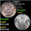 Image 1 : 1881-s Morgan Dollar $1 Grades GEM+ Unc