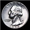 Image 2 : 1958-d Washington Quarter 25c Grades GEM Unc