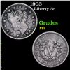 Image 1 : 1905 Liberty Nickel 5c Grades f, fine