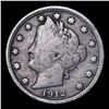 Image 2 : 1912-p Liberty Nickel 5c Grades f, fine