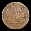 Image 3 : 1844 Braided Hair Large Cent Counterstamped 1c Grades vg details