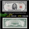 Image 1 : 1963 $5 Red seal United States Note Grades xf+