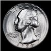 Image 2 : 1954-s Washington Quarter 25c Grades GEM++ Unc