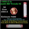 Image 1 : Shotgun Lincoln 1c roll, 2001-d 50 pcs Bank Wrapper.