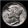 Image 2 : 1943-p Mercury Dime 10c Grades GEM+ FSB