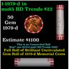 Image 1 : Shotgun Lincoln 1c roll, 1979-d 50 pcs Bank Wrapper.