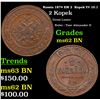 Image 1 : Russia 1874 EM 2  Kopek Y# 10.1 Grades Select Unc BN