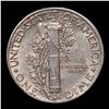Image 3 : 5x 1941-1944 Silver Mercury 10c, XF/BU Grade Mercury Dime 10c