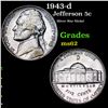 Image 1 : 1943-p Jefferson Nickel 5c Grades Select Unc