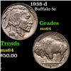 Image 1 : 1938-d Buffalo Nickel 5c Grades Choice Unc