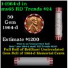 Image 1 : Shotgun Lincoln 1c roll, 1964-p 50 pcs Bank Wrapper.