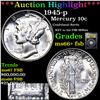 Image 1 : ***Auction Highlight*** 1945-p Mercury Dime 10c Graded GEM++ FSB BY USCG (fc)