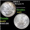 Image 1 : 1884-o Morgan Dollar $1 Grades GEM Unc