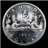 Image 3 : 1965 Small Beads, Pointed 5 Canada Dollar $1 Grades GEM+ UNC PL