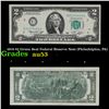 Image 1 : 1976 $2 Green Seal Federal Reserve Note (Philadelphia, PA) Grades Select AU