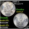 Image 1 : 1885-o Morgan Dollar $1 Grades Choice Unc PL