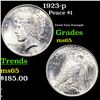 Image 1 : 1923-p Peace Dollar $1 Grades GEM Unc