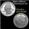 Image 1 : Proof 2011-s Silver Washington Quarter 25c Grades GEM Proof Deep Cameo