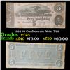 Image 1 : 1864 $5 Confederate Note, T69 Grades vf+