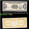 Image 1 : 1949 Philippines 5 Pesos Banknote P# 135 Grades vf++