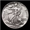 Image 2 : 1941-p Walking Liberty Half Dollar 50c Grades Select Unc